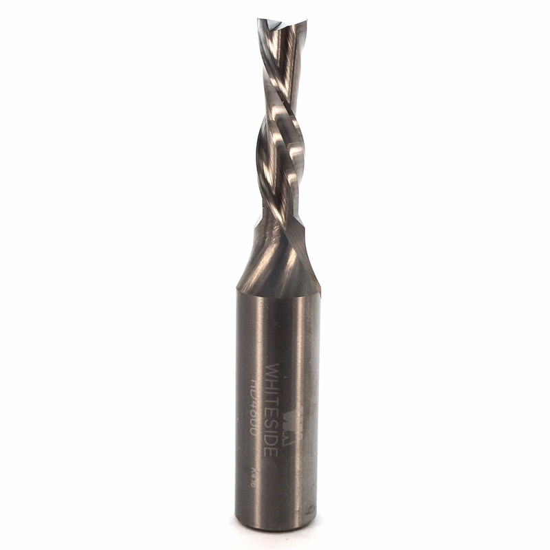 Downcut Spiral Standard Router Bit - Shank:1/2" - Diameter:9/32" - Cutting Length:1"
